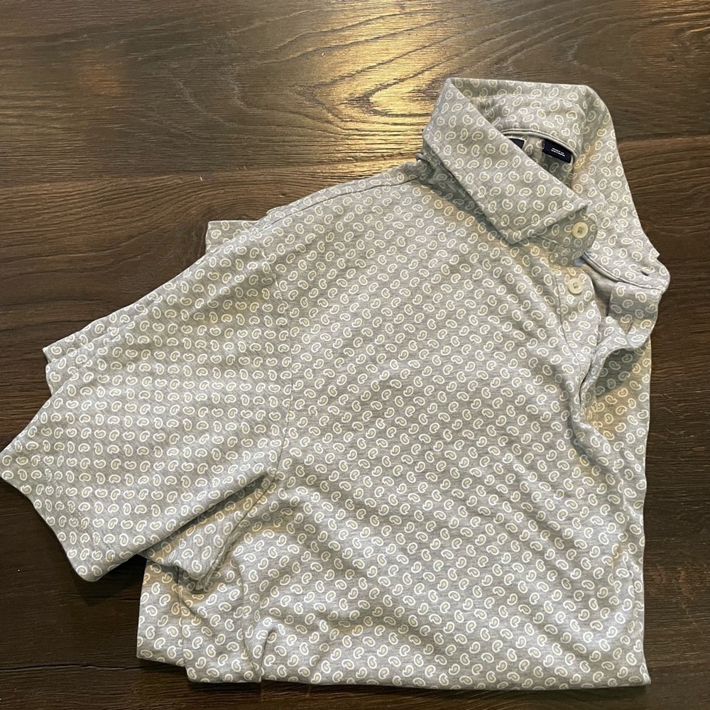 DANIEL CREMIEUX GREY SUPIMA COTTON MENS GOLF SHIRT XL